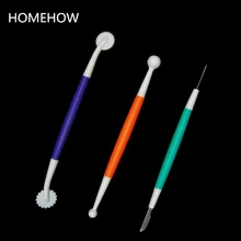 3 шт./компл. Пластик торт Fondant(сахарная) Моделирование инструмент Двухместный закончился 6 моделей Gumpaste для цветов из мастики Моделирование выпечки ремесло форма для выпечки тортов