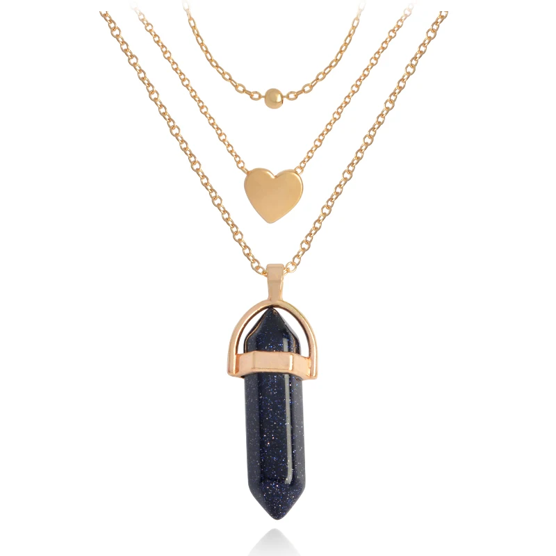 Blue Natural Stone Necklace Choker Blue Natural Stone Necklace Choker