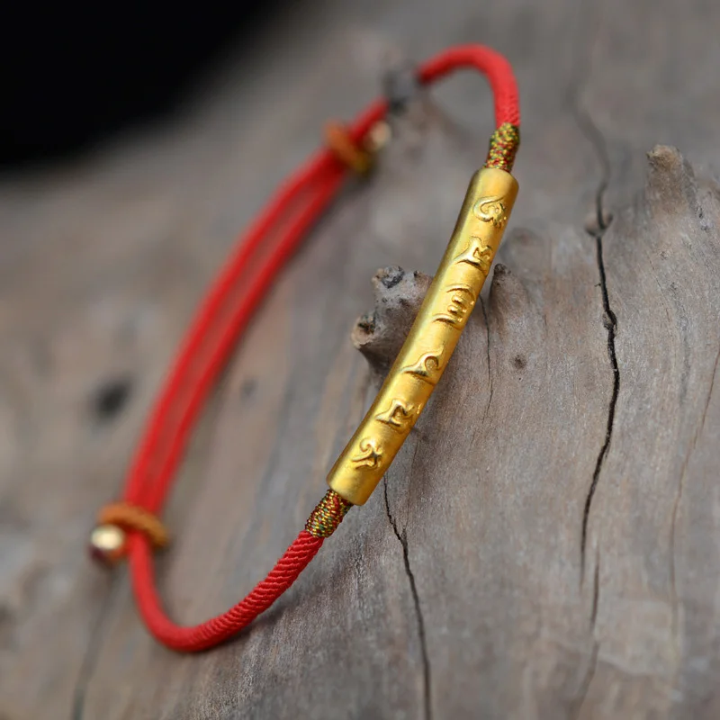 999-Sterling-Silver-Gold-Color-Handmade-Thin-Red-String-Bracelet-For-Women-Six-Words-Engraved-Mantra (1)