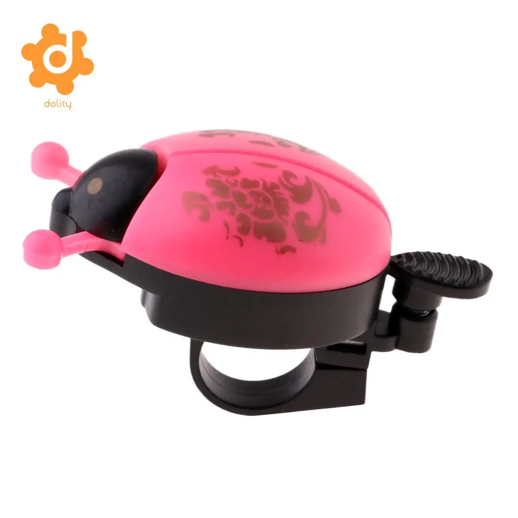 Lovely Funny Kids Children Beetle Ladybug Ring Bicycle Bell for Boys Girls Cycling Bike Ride Alarm Mountain Bike Trumpet Horn