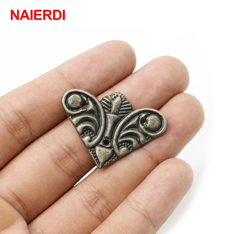 

5PCS NAIERDI 30mm Decoration Corner Protector Jewelry Box Book Corner Brackets Antique Frame Accessories Furniture Hardware