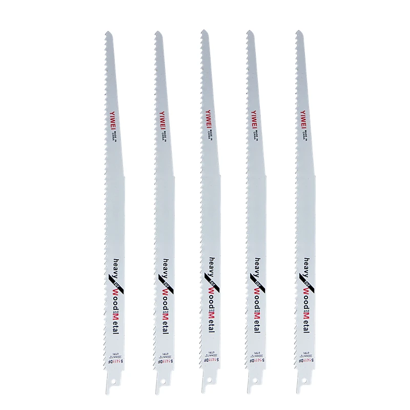 YIWEI Reciprocating Saw Blades S1411DF Jig Blade 12''/300mm BIM For Metal Wood Woodworking Tool Accessories | Инструменты