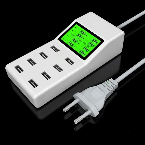 Crazy!!!8 USB Port US EU UK Plug Travel Universal AC Power Adapter Socket Smart Wall Charger For Cell iPhone Tablet Camera