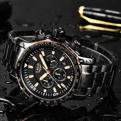 Relogio Masculino 2019 LIGE Для мужчин часы лучший бренд Роскошные деловые часы Для мужчин спортивные часы Нержавеющая сталь большой цифровой