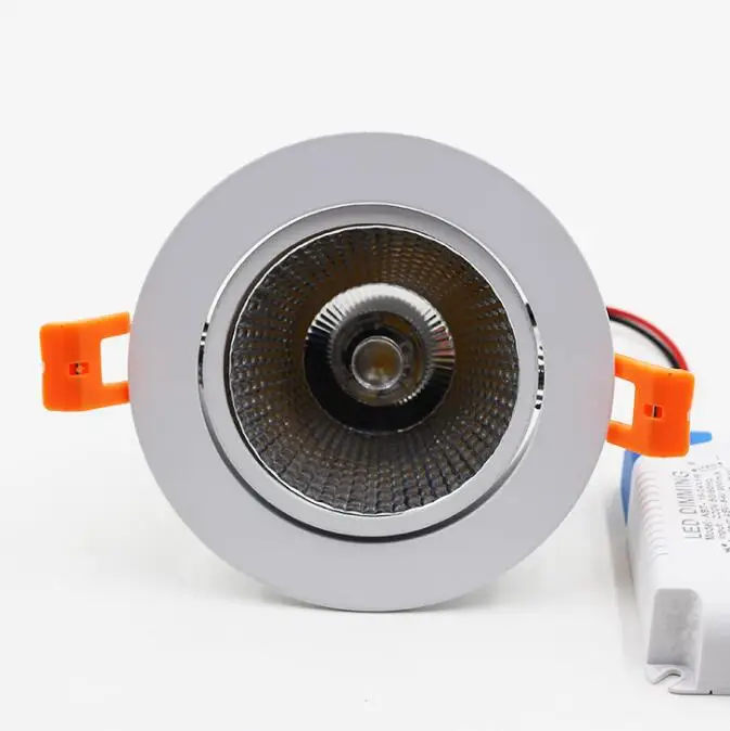 

Dimmable LED Downlight 10W/15W 85-265V COB LED DownLights Dimmable COB Spot Recessed Down light Light Bulb free shipping