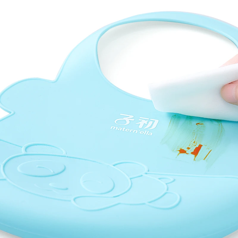 Carton Silicone Baby Bibs Adjustable Waterproof Feeding Stuff Burp Cloth Infant Burp Cloths