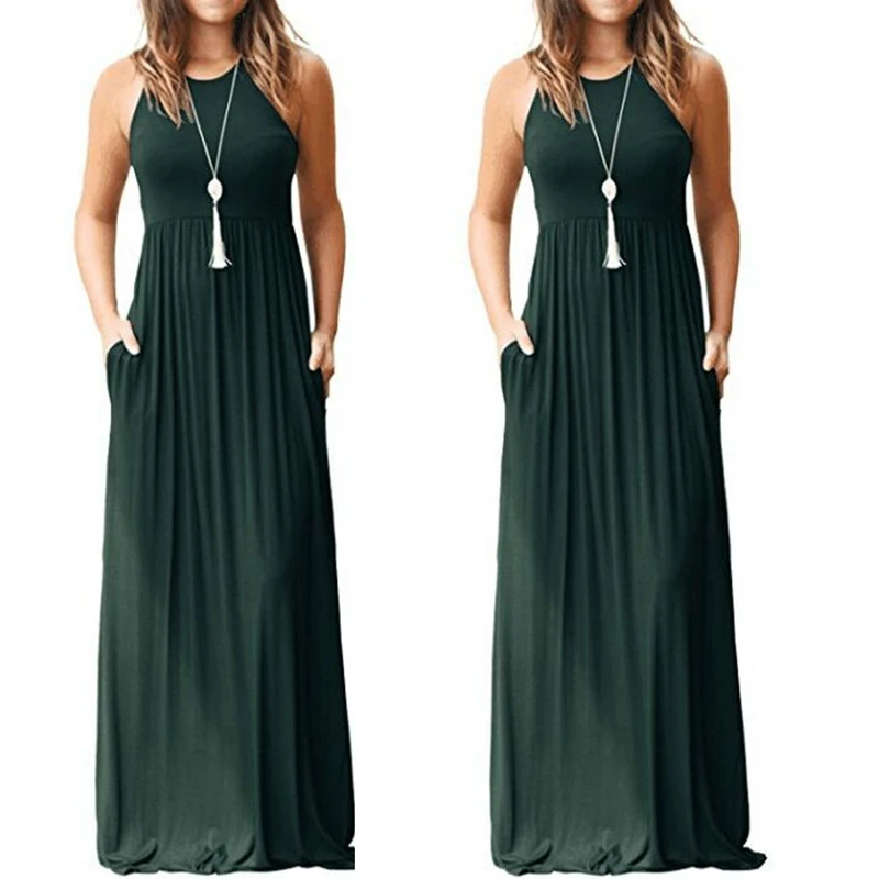 

Women Summer Boho Casual Long Maxi Party Cocktail Beach Dress