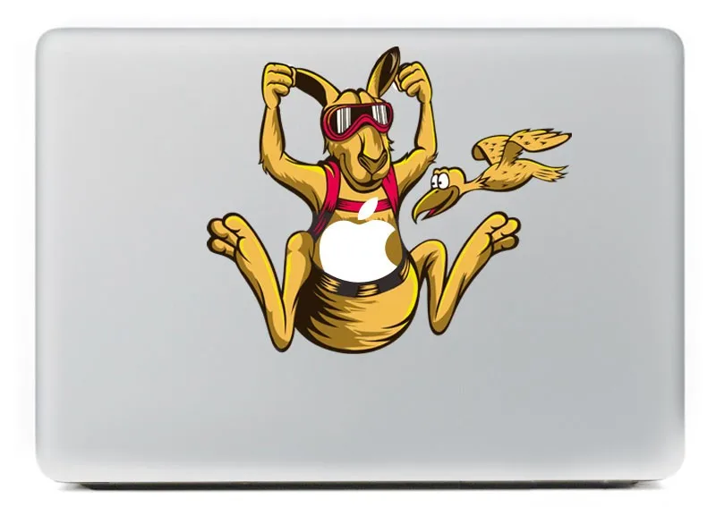 Птица была атакрована кенгуру Виниловая наклейка для нового Macbook Pro 13 15 дюймов и Air 11 13 дюймов наклейка для ноутбука
