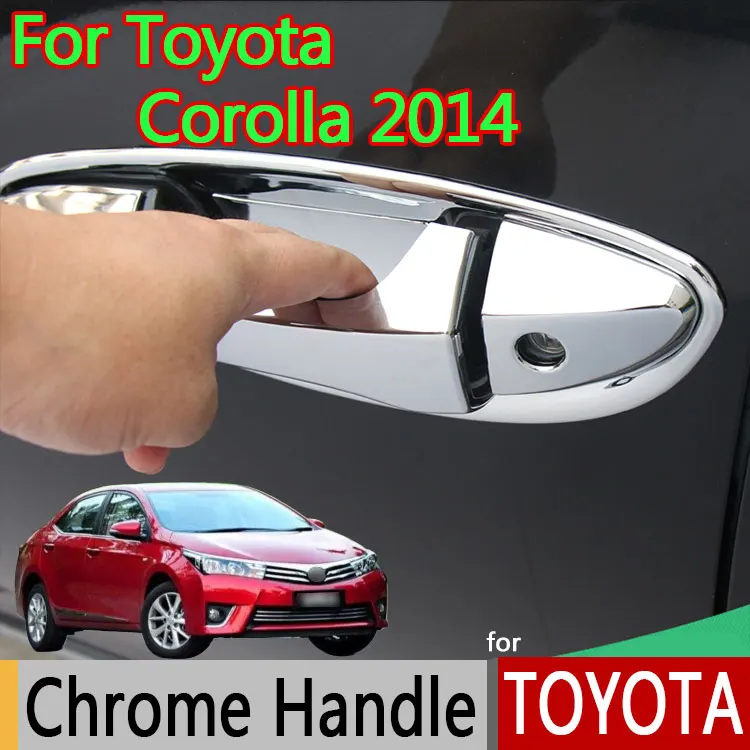 Manija de puerta cromada de lujo para TOYOTA 2014 2015 2016 MK11 E160 Levin, cubiertas de coche, accesorios, pegatinas, estilo de coche|chrome door|chrome car stylingcar door handle cover - AliExpress