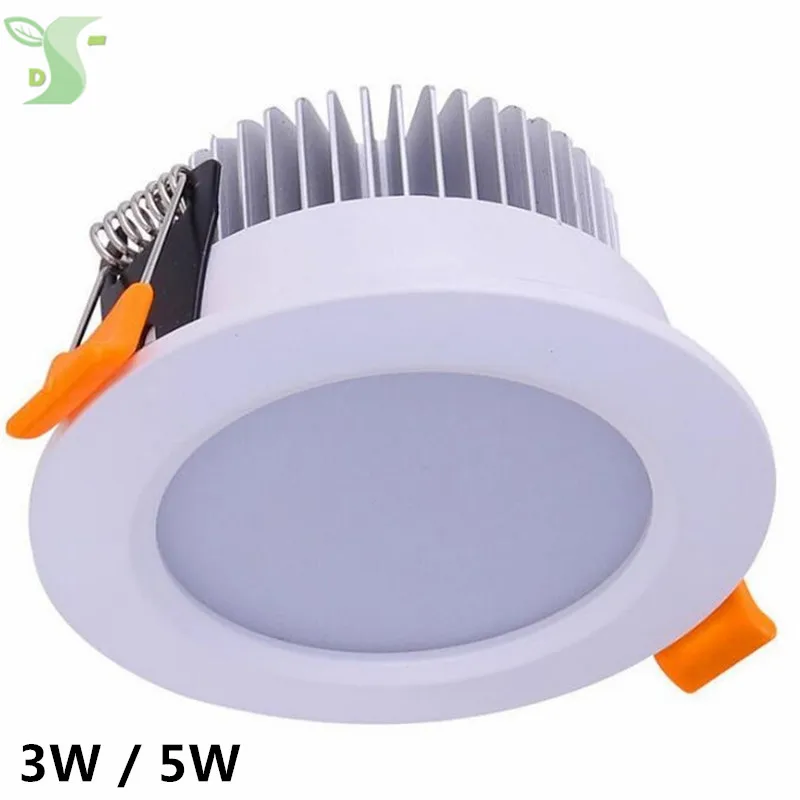 10pcs/lot free shipping high quatity 3w 5w dimmable led downlights