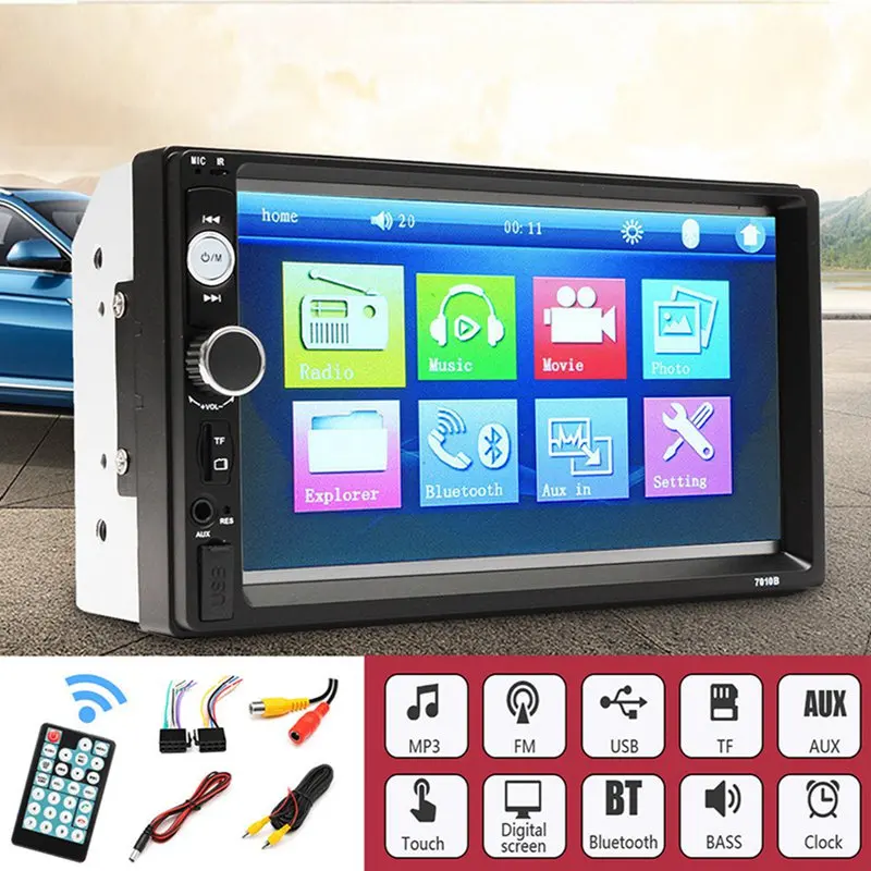 

VicTsing 7 inch Bluetooth MP5 Player Auto Radio Stereo Car Radio Player Touch Control Large HD Screen Remote Control Car MP5