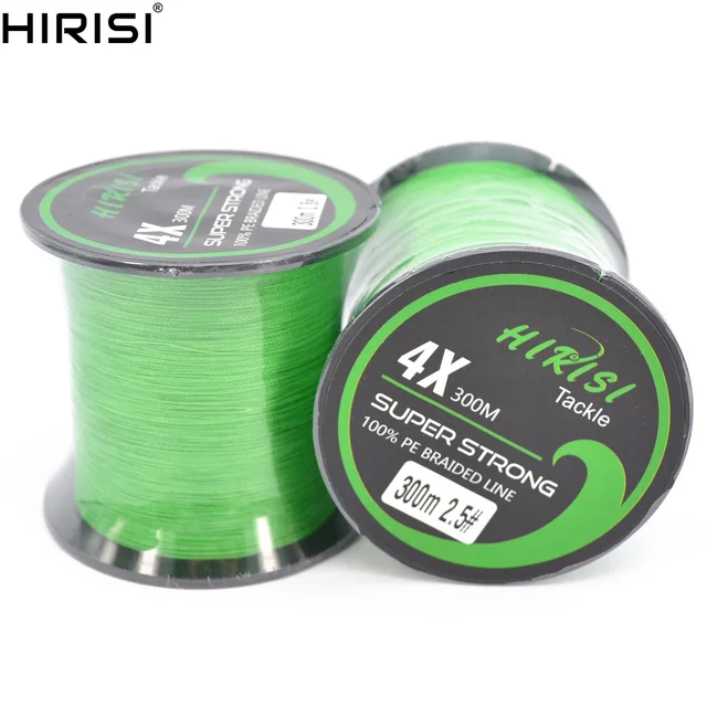 300m 330Yds Braided Green Fishing Line 4 Strands PE Material Super