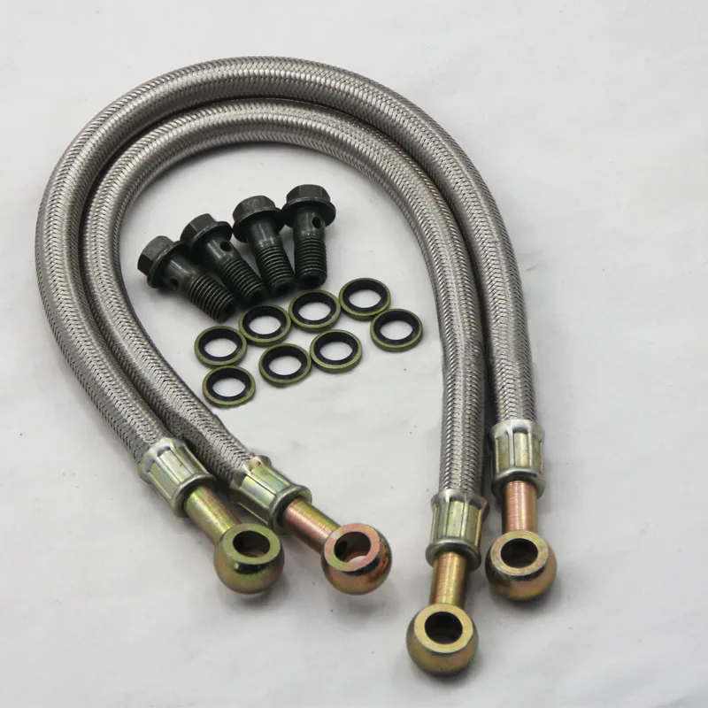 Modified motorcycle radiator oil cooler stainless steel pipe -in