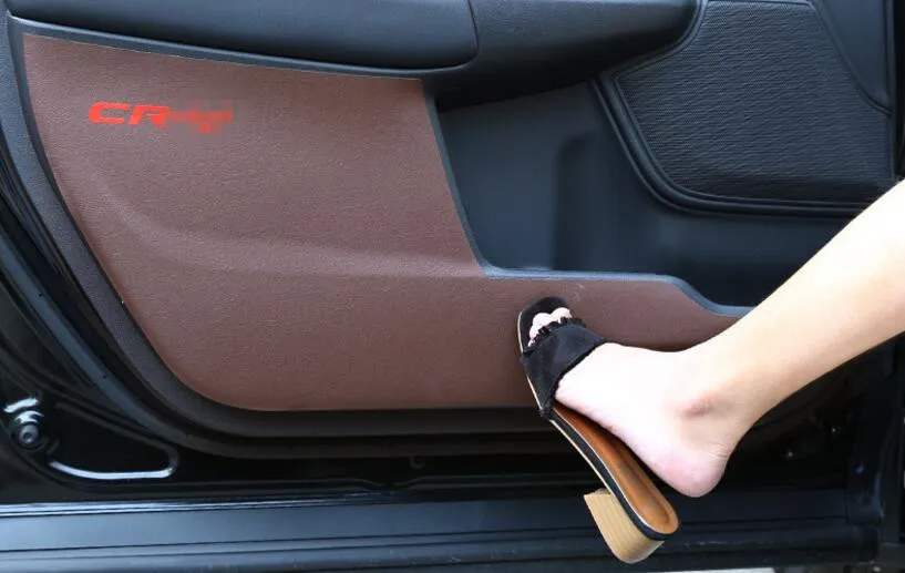 

4 Pcs 2 Colors For Honda CRV 2017 Leather Car Anti Kick Pad Car Door Guard Plate Cover Trim Decoration Car Styling Accessories