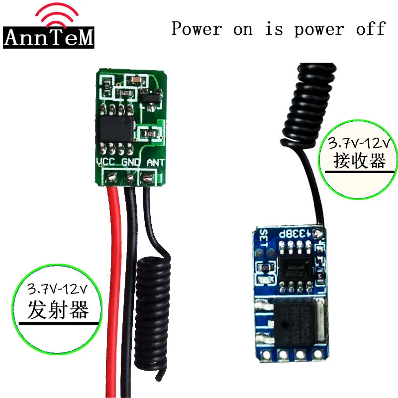 

315/433MHZ Mini Remote Control Switch Micro Receiver Transmitter Module DC4V-12V Remote DC3.5v-12v Receiver3.7V 4.5V 5V6V9V RXTX