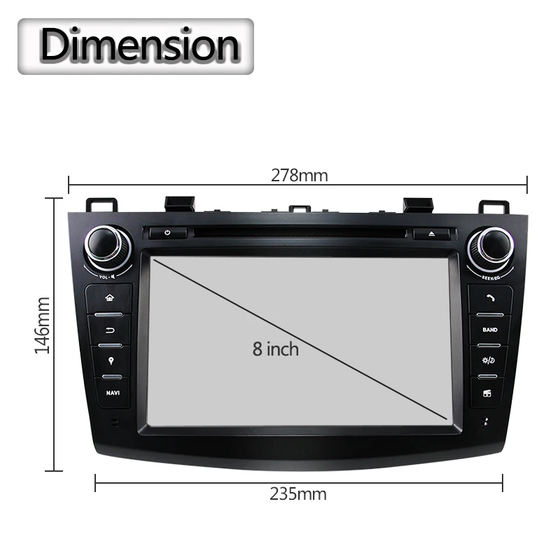 8 "Android 8,0 штатную стерео gps-навигация DVD Радио Аудио Sat Nav Головное устройство для Mazda 3 2011 2012 2013 2013 2015 2016