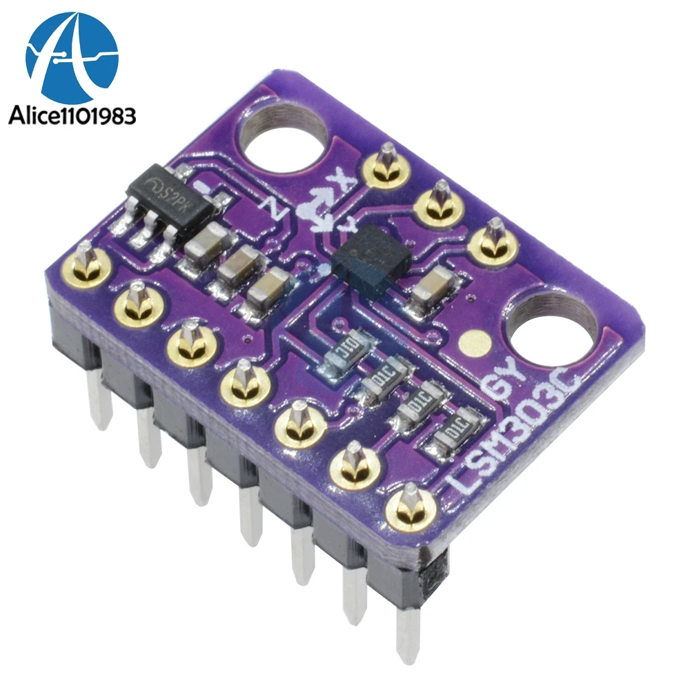 3 оси трехосевой три оси LSM303C LIS3MDL 6DOF магнитометр акселерометр магнитного Сенсор Diy Kit Электронная Модуль платы блока программного управления