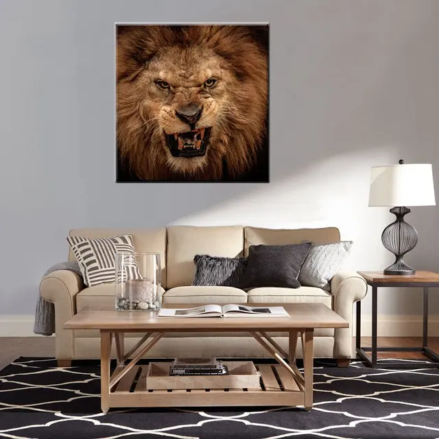 aliexpress com buy gift angry lion head cool wall art decorations