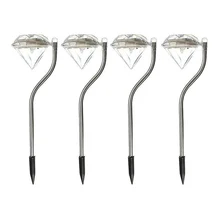 Солнечный светильник лужайки огни открытый светодиодный солнечный свет вдоль дорожки, на участке наземная лампа Diamond Форма лампы сад забор