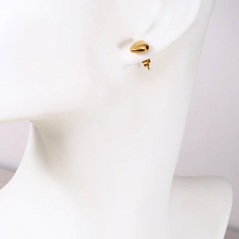 Серьги подвески женские с двойным сердцем из нержавеющей стали|necklace set|wedding necklace