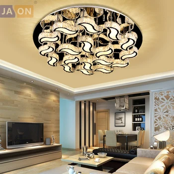 

LED Modern Stainless Steel Crystal Round LED Lamp.LED Light.Ceiling Lights.LED Ceiling Light.Ceiling Lamp For Foyer Bedroom