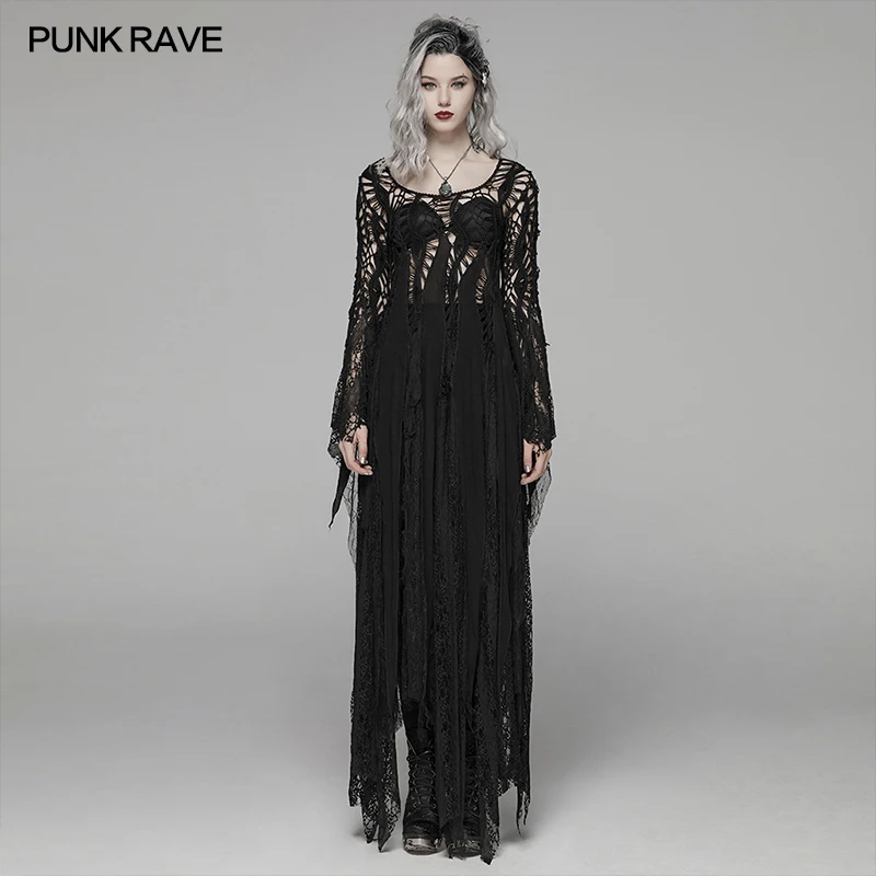 Женское длинное платье в стиле панк, ретро, с цветочным рисунком, в стиле стимпанк, готическое, элегантные, вечерние, длинные платья