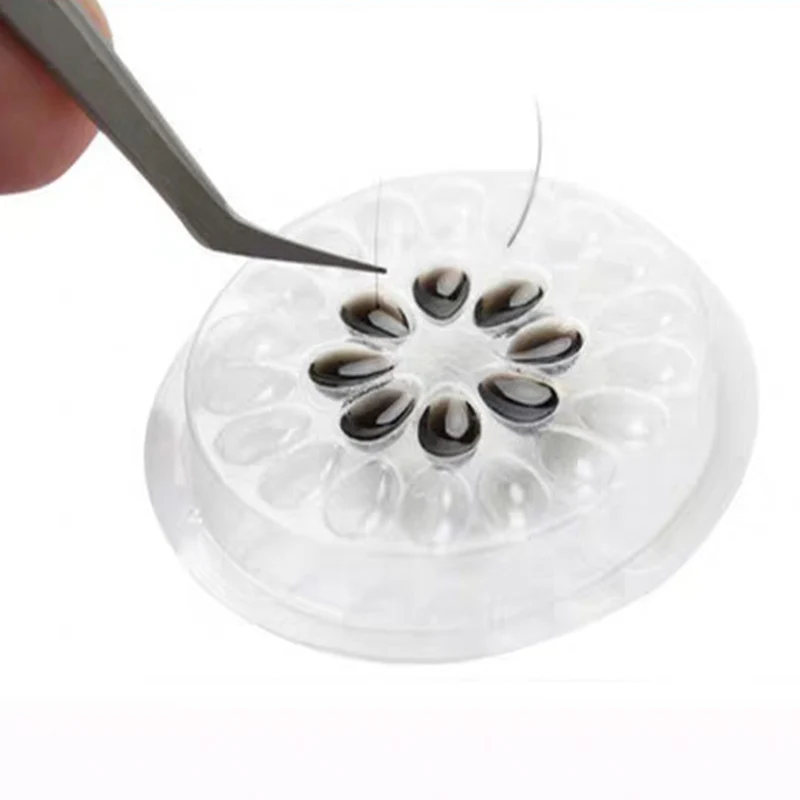 

False Eyelashes Extension Glue Holder Fake Eye Lashes Pallet Pads Plastic Gasket For Eyelash Extensions Round Flower shape