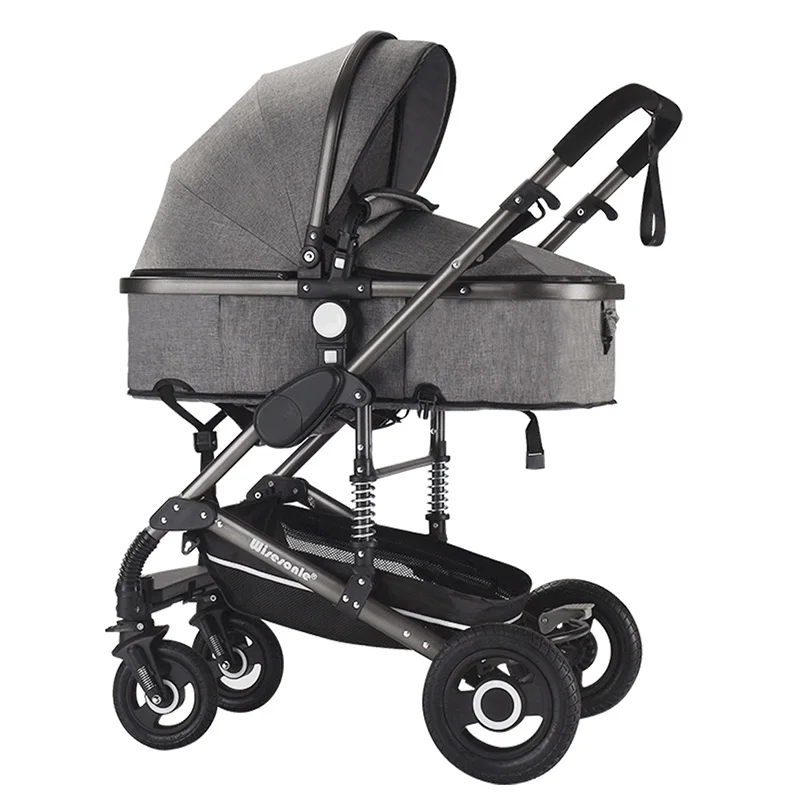 Детская коляска 2 в 1 может сидеть может лежать складной высокий пейзаж двухсторонняя детская коляска четыре сезона универсальная детская колыбель