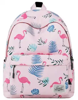

Joyloading Cartoon Embossing Flamingo Design Waterproof Canvas Backpack Students Preppy Schoolbag Children Pack