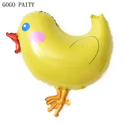 GOGO paity новые формы маленькие желтые куриные алюминиевые воздушные шары Детский праздник день рождения Вечеринка декоративные шары оптовая