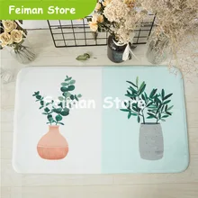 Зеленый Кактус тропические растения ковры полиэстер противоскользящие ковры коврики для гостиной спальни кухни коридора декоративный Придверный коврик