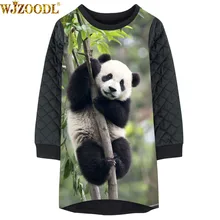 Новинка; сезон осень-зима; платье для девочек с милым принтом панды; модные вечерние платья для детей; es От 2 до 12 лет