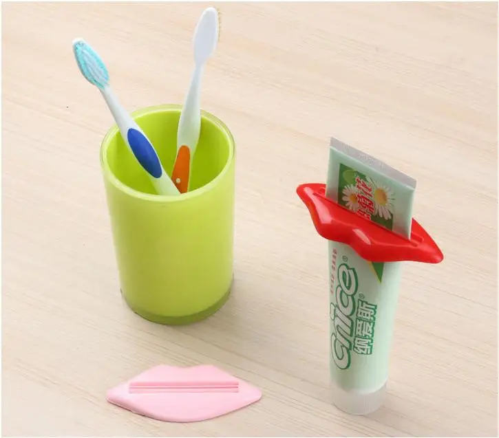 2шт Творческий Корея Многоцелевой экструдер партнер мульти губы выдавливатель для зубной пасты устройство поцелуй зубная паста соковыжималка SN2063