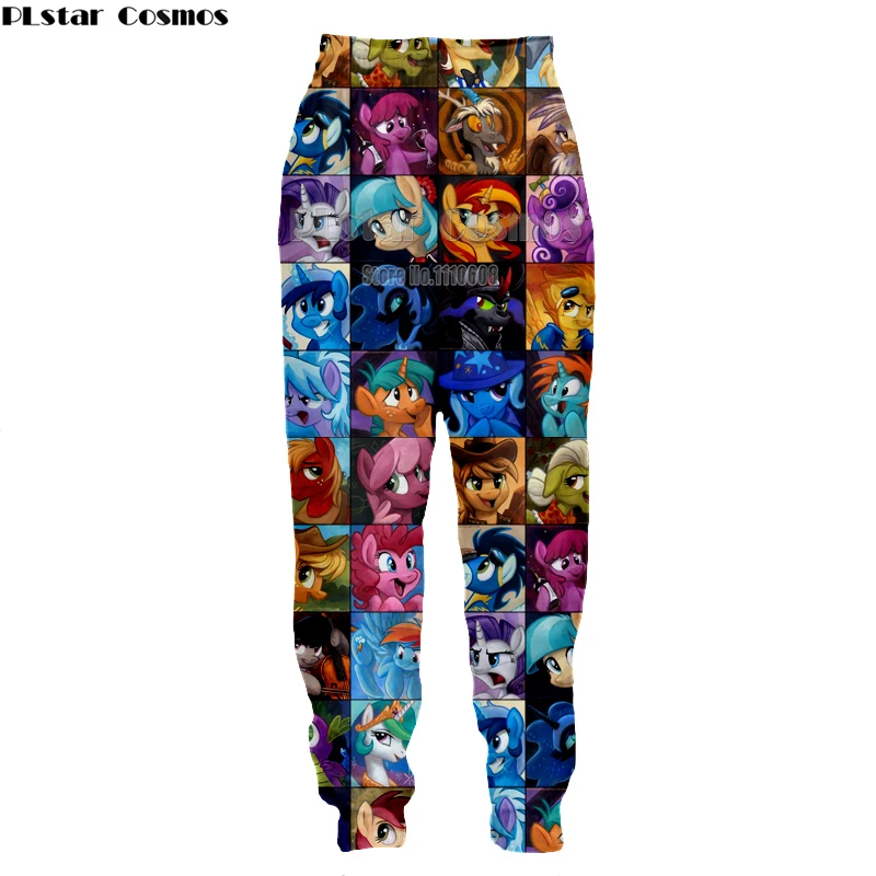

PLstar Cosm Newest popular cartoon my little pony series pants 3D print most fashion harajuku style Novelty Casual joggers Pants