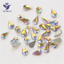 Yanruo 2165HF AB Drop 5*8 6*10 мм Flatback исправление стеклянные кристаллы