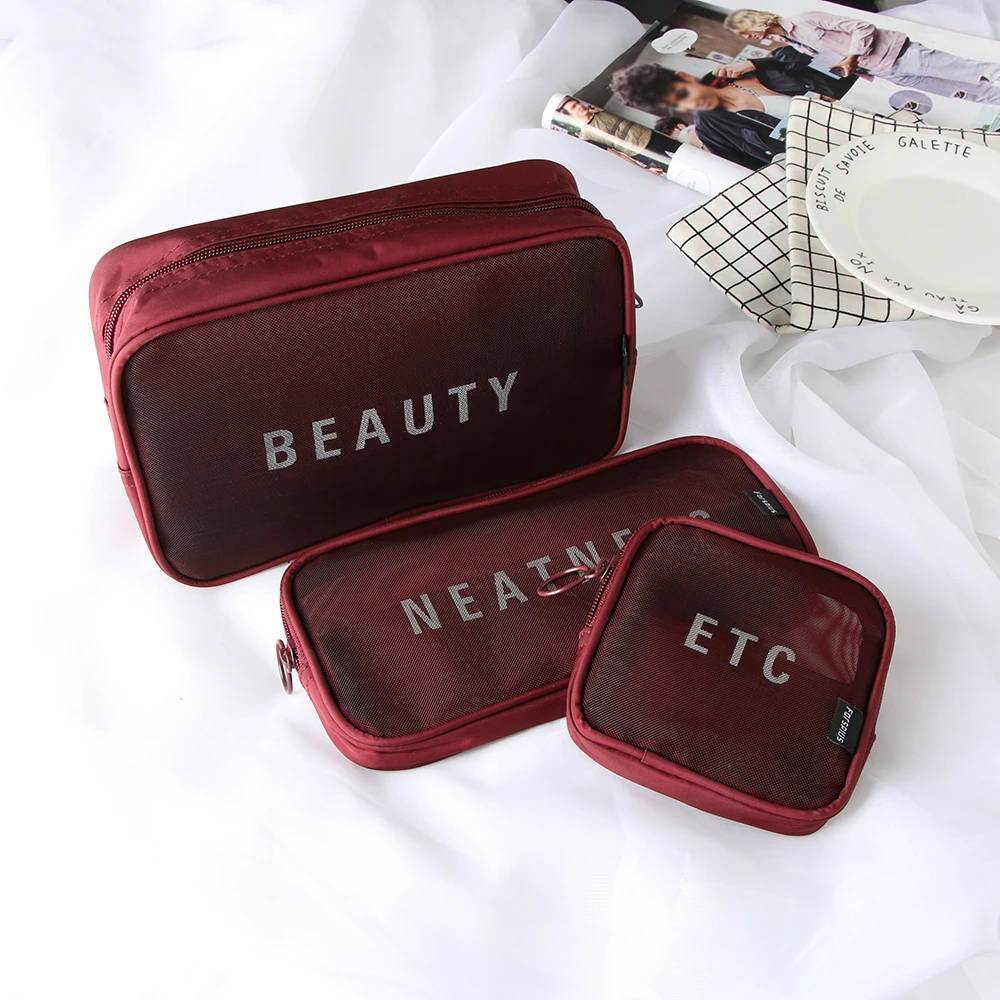 

1PC Fashion Travel Storage Package Mesh Breathable Underwear Storage Makeup Cosmetics Bag Wash Portable Bag Organizer