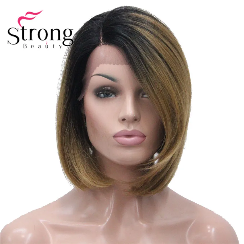 StrongBeauty парик на сетке Боб с L образной частью спереди ручная работа невидимые