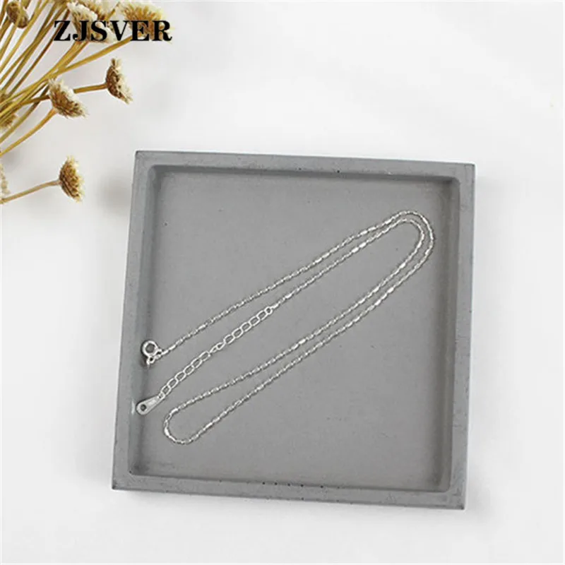 

ZJSVER Fashion Minimalist Silver Flower Bucket Chain 925 Sterling Silver Women Necklace Wholesale Fine Jewelry Festival Gift