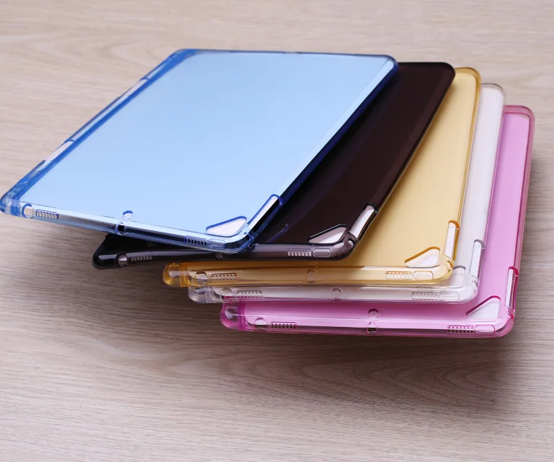Силиконовый чехол для iPad 5 6 Air Air2 задняя крышка со слотом карандашей прозрачный из