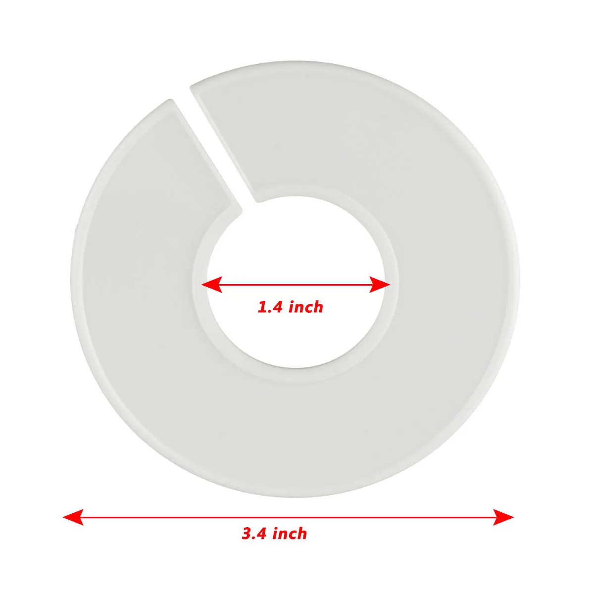 20 шт. белая пластиковая круглая стойка для одежды кольцевые вешалки размер разделители бирки для одежды Размер маркировочное кольцо подходит для круглой или квадратной трубки