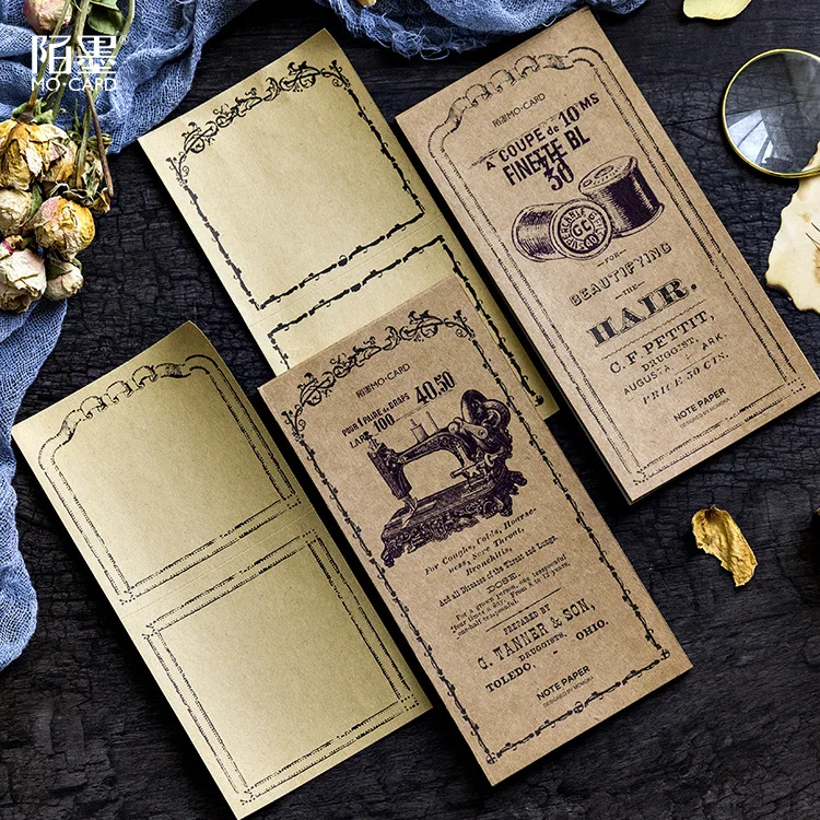 

European Style Kraft Paper Daily Planner Memo Pad Sticky Notes Escolar Papelaria School Supply Bookmark Label