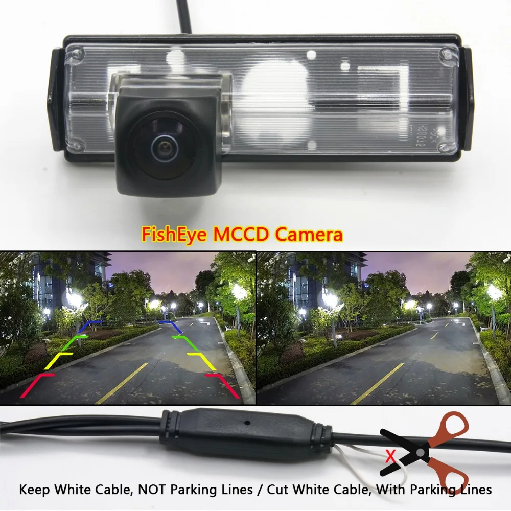 NTSC Misayaee Rear View Back Up Reverse Parking Camera in License Plate Lighting Night Version for Pajero Sport//Montero//Nativa//Dakar//Challenger//Grandis//Colt Plus//Space Wagon