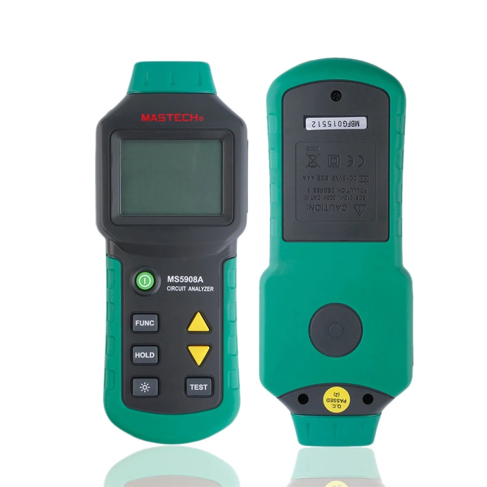 MASTECH MS5908A TRMS AC низковольтная распределительная линия тестер неисправностей RCD GFCI