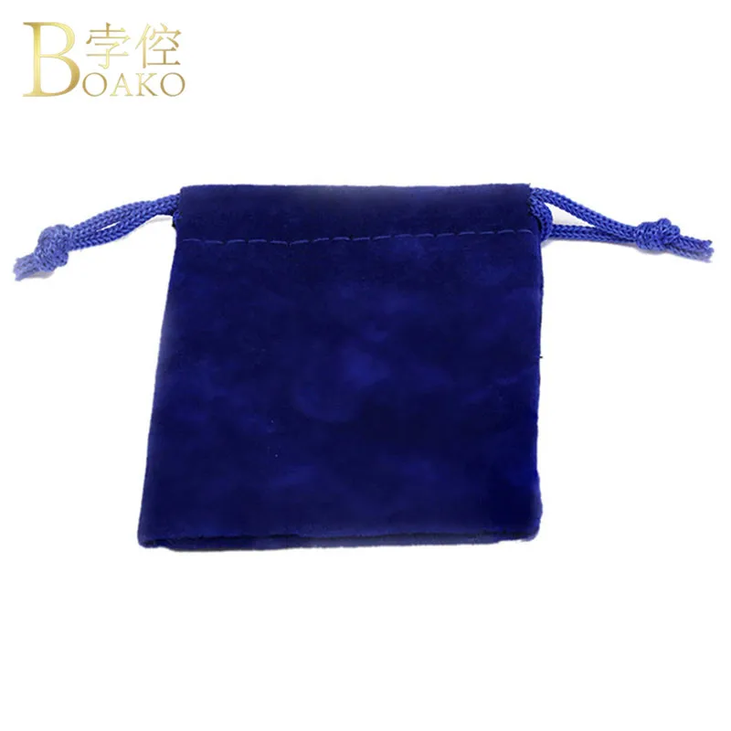 50pcs Cotton Bags Line Drawstring Pouches Candy Favor Holder Rings Bracelet Jewelry Party Gifts Blue Bag 6.8x8.7cm R5GFD | Украшения и