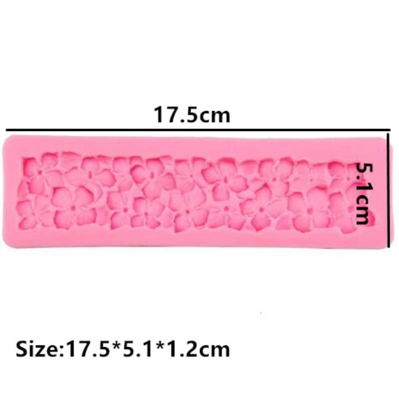 Силиконовая форма для шоколадной помадки, 3D форма цветка, форма для торта, тиснение, граница, силоконе, формы для украшения торта, инструменты, форма для мыла