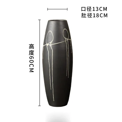 60 см/80 см 95 см Европейский стиль простой ручной работы напольная ваза домашний отель Вилла украшения, чтобы отправить подарки друзьям и коллегам - Цвет: S