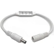 1 шт. белого цвета 12V 24V Мини 3key светодиодный диммер мини светодиодный контроллер с блоком питания постоянного тока Разъем 12A хорошее качество