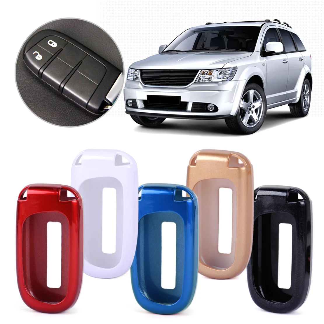 

beler New Paint Metallic Color Protecting Cover Fit for DODGE Challenger Charger Journey CHRYSLER JEEP 2013 2014 Remote Key