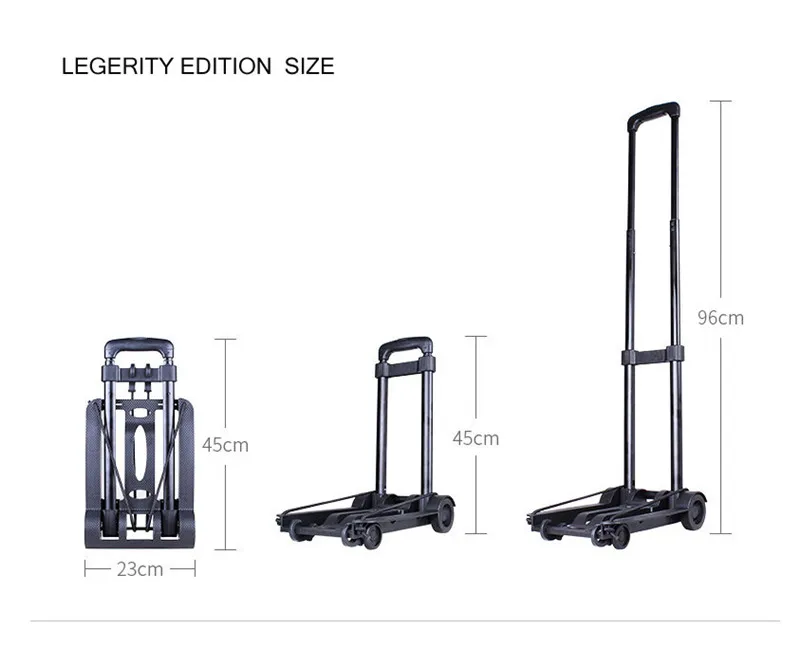 Ручная Тяговая тележка для багажа на колесиках для пожилых людей и женщин, переносная семейная Мини Складная Тележка для покупок