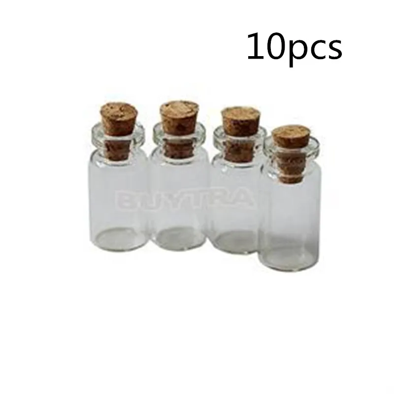 

10Pcs Vials Jars With Cork Corks Stopper Glass Bottles Decorative Corked Tiny Mini Wising Glass Bottle lab supplies